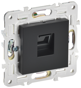 Розетка RJ45 кат.5Е С/У Черный Skandy