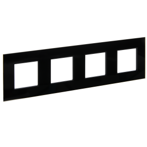 Рамка 4-я Стекло Черный Skandy