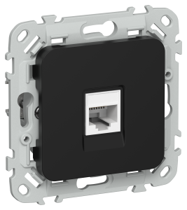 Розетка RJ45 кат.6 UTP С/У Черный FLITE