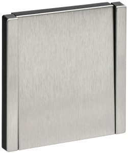 Переключатель 1-кл 10А C/У проходной Металл никель Forte&Piano