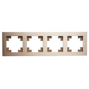 Рамка 4-я металл Шампань Катрин