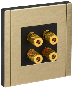 Розетка Аудио 4-м С/У Металл Шампань Forte&Piano