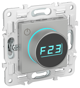 Термостат для теплого пола с электронным индикатором Серебряный Skandy