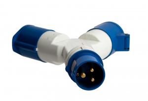 Розетка двухлучевая тип 1012-214 (3Р+РЕ, 16А, 380В, IP44) EKF