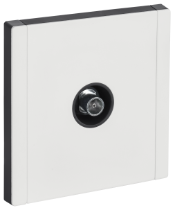 Розетка TV антенна С/У оконечная Металл Белый Forte&Piano