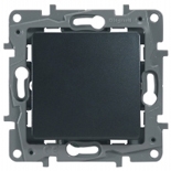 Переключатель промежуточный 1-клавишный, винт. клеммы, 10AX, 250 В Антрацит Legrand Etika