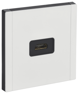 Розетка HDMI С/У Металл Белый Forte&Piano