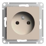 Розетка 1-м 16А С/У Песочный AtlasDesign