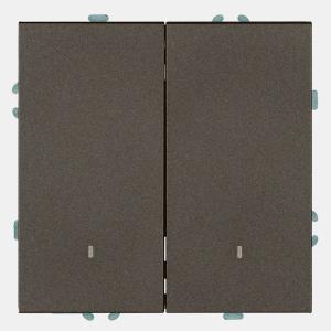 Выключатель 2-кл 10А С/У с индикатором Антрацит Эмили