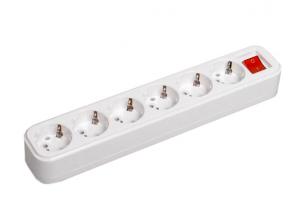 Розетка переносная разб. с выкл. К06В 6 мест CLASSIC IEK