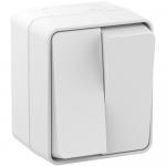 Выключатель 2-кл 10А О/У Белый AtlasDesign Profi54