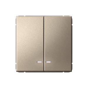 Выключатель 2-кл 10А С/У с индикатором Шампань ArtGallery