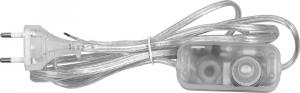 Сетевой шнур с диммером 230V 1,5+0,5м,  прозрачный, DM103-200W Feron