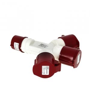 Розетка трехлучевая тип 1013-4h (2Р+РЕ, 16А, 110В, IP44) EKF