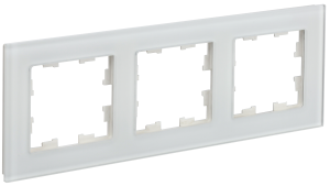 Рамка 3-я Стекло Белый матовый Brite
