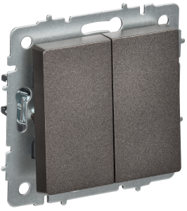 Переключатель 2-кл 10А перекрестный Темная Бронза Brite