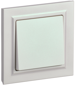 Выключатель 1-кл 10А С/У в сборе Жемчуг Brite