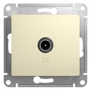 Розетка одиночная TV 1DB беж. Glossa