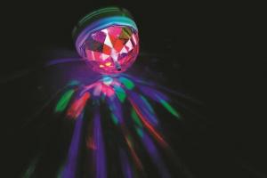 Дисколампа светодиодная с поворот. креплением к стене/потолку 9.5х8см 220В IP20 мультиколор Космос