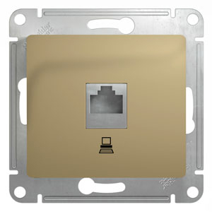 Розетка компьютерная RJ45 кат.5Е Титан Glossa