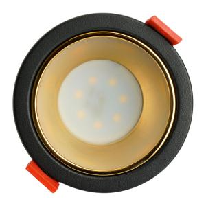 Светильник встраиваемый  DL3102 потолочный MR16 G5.3  черный + золото Feron