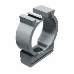 Держатель с фиксатором Д-16 для жесткой и гибкой трубы, серый