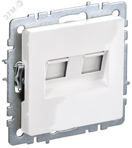 Розетка RJ11+RJ45 кат.5Е С/У Белый Brite