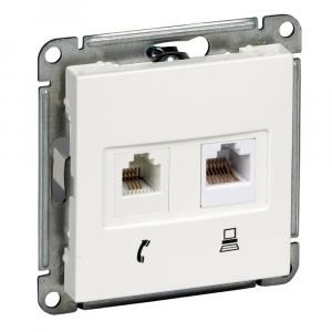 Розетка W59 RSI-251ТК5Е-1-86 RJ11+RJ45