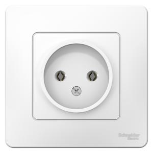Розетка 1-м 16А С/У Белый Blanca