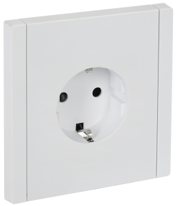 Розетка 1-м 16А С/У З/К со шторками винтовое крепление Белый Forte&Piano