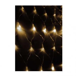 Гирлянда Сеть 240LED 1.8х1.7м с контроллером (разные режимы мигания) провод 3м IP20 тепл. бел. Космос