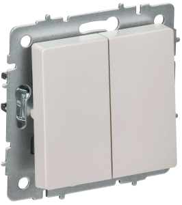 Переключатель 2-кл 10А перекрестный Жемчуг Brite