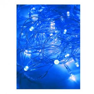 Гирлянда светодиодная 80LED син. прозр. провод 8.8м (7.3+1.5) 8 режимов мигания IP20 син. Космос