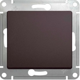 Переключатель 1-кл 10А С/У Графит Glossa