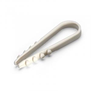 Дюбель-хомут (нейлон) ДХ 11-18 белый (100шт.) для круглого кабеля и провода Fortisflex