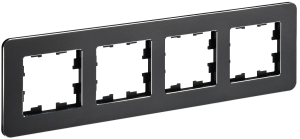 Рамка 4-я Металл Черный Brite