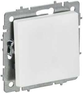 Переключатель 1-кл 10А проходной Арктический Белый Brite