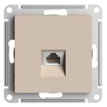 Розетка компьютерная RJ45, кат.6А,С/У Песочный ATLASDESIGN