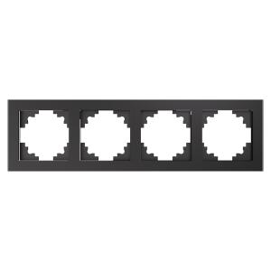 Рамка 4-я стекло Графит Катрин