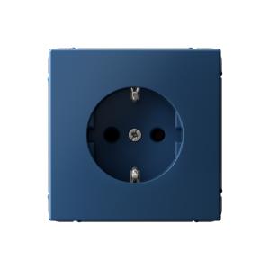 Розетка 1-м 16А С/У З/К со шторками Аквамарин ArtGallery