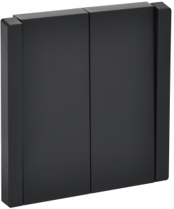 Переключатель 2-кл 10А С/У перекрестный Черный Forte&Piano