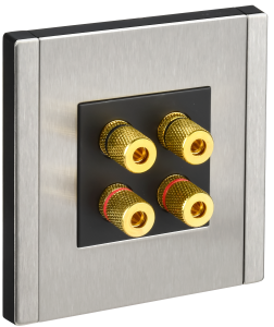 Розетка Аудио 4-м С/У Металл никель Forte&Piano