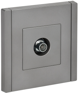 Розетка TV антенна С/У оконечная Сталь Forte&Piano