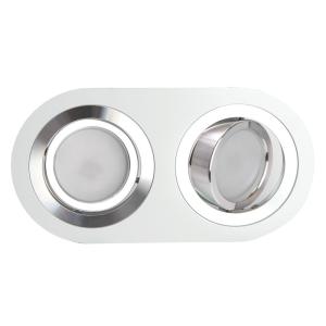 Светильник встраиваемый DL2812 MR16 50W G5.3 "овал", белый-хром Feron