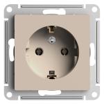 Розетка 1-м 16А С/У З/К Песочный AtlasDesign