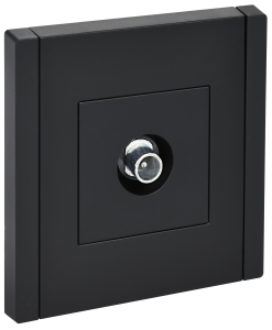 Розетка TV антенна С/У проходная Черный Forte&Piano