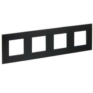 Рамка 4-я Металл Черный Skandy
