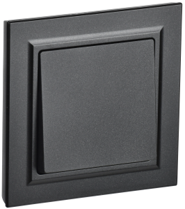 Выключатель 1-кл 10А С/У в сборе Черный Brite