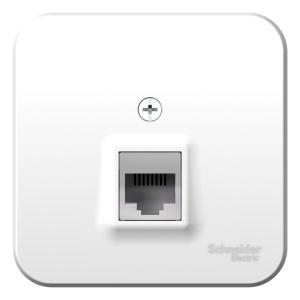 Розетка RJ45 кат.5Е О/У изолирующая пластина Белый Blanca