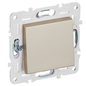 Переключатель 1-кл 10А С/У перекрестный Песочный Skandy